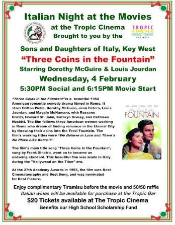 SPOTLIGHT SERIES: Italian Night: Three Coins in the Fountain